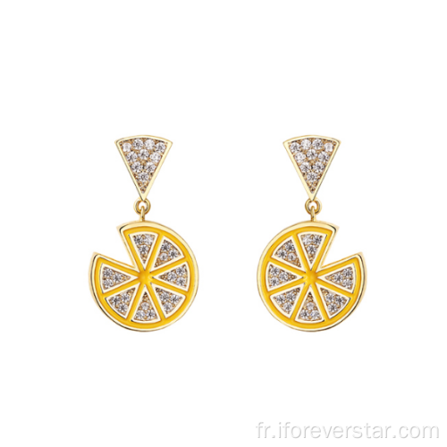 Nouveau 925 Argent Cz Cz citron pour fille